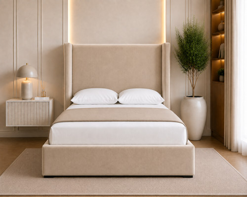 Luxury upholstered bed - bed, frame
