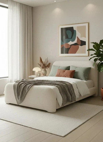 Plush velvet ottoman bed - plush,