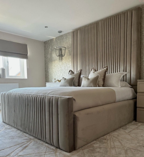 Julia panel bed frame high - bed,