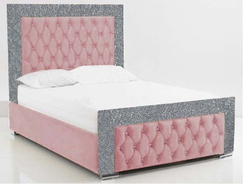 Plush velvet glitter bed - glitter,