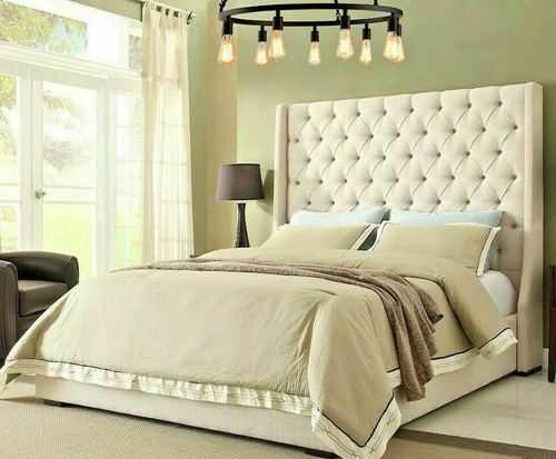 Grand curve wingback bed frame - grand,