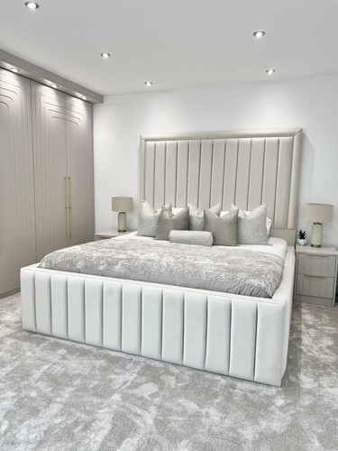 New panel plush velvet bed - panel,
