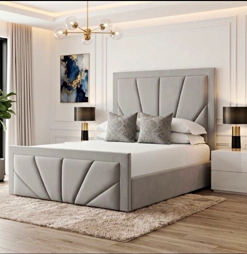 Black upholstered bed frame - upholstered,