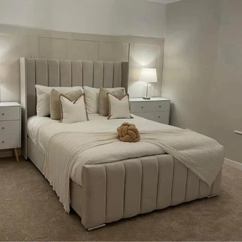 Ottoman winged panel bed - winged, frame