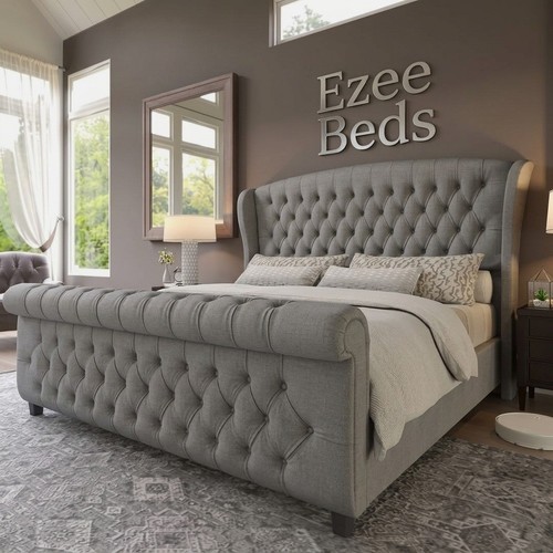 Scroll sleigh bed frame - scroll,