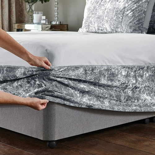 Crushed velvet divan bed - divan, base