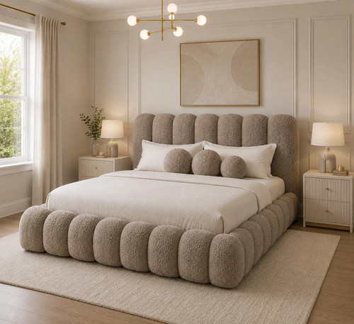 Cloud teddy boucle bed - boucle,
