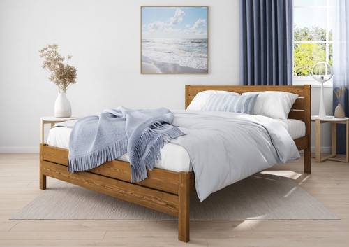 Handmade wooden bed frame - bed,