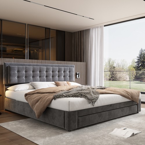 Upholstered bed super king - upholstered,