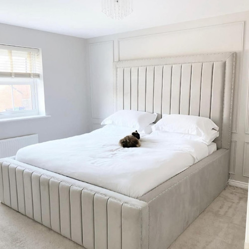 Ottoman panel bed - frame, plush