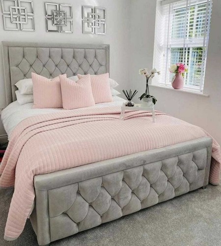 Ottoman bed frame - bed, velvet
