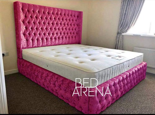 Crush velvet wing back - crush, bed