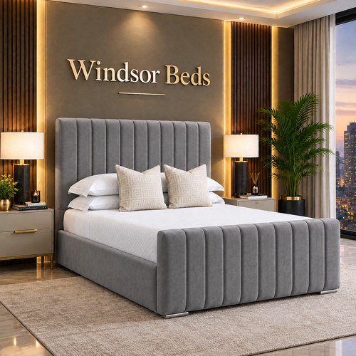 Luxury panel plush velvet bed - plush,