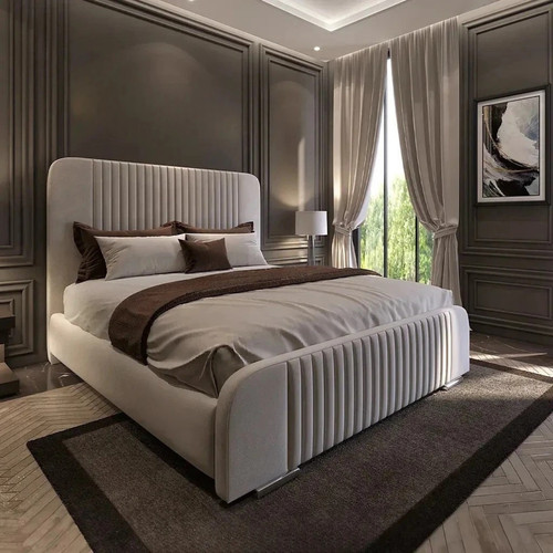 Ottoman bed plush velvet divan - plush,