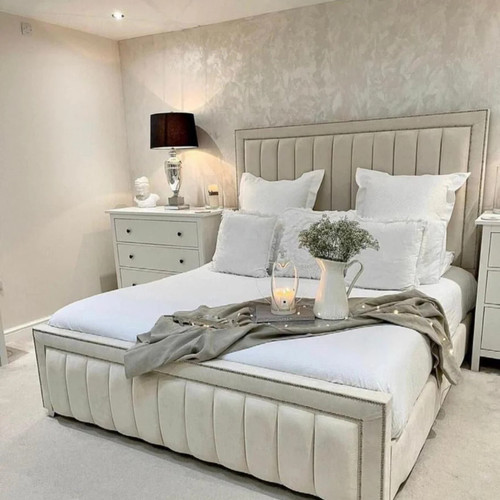 Double panel bed - panel, frame