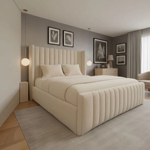 New winged panel bed frame - bed,